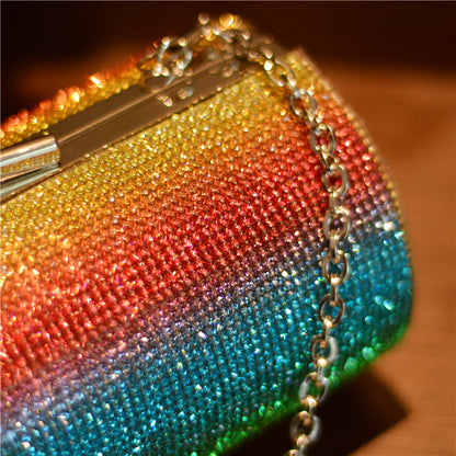 Fashion Patchwork Chain Strap Crossbody Bag