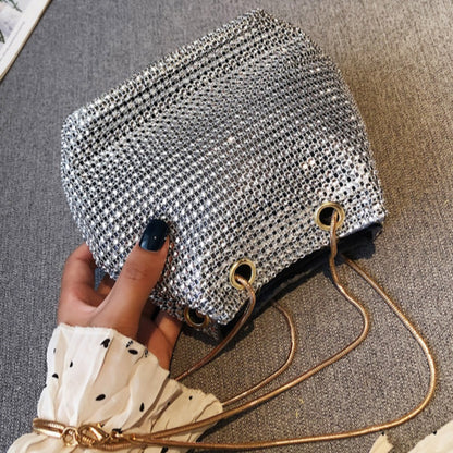 Fashion Chain Strap Rhinestone Crossbody Bag