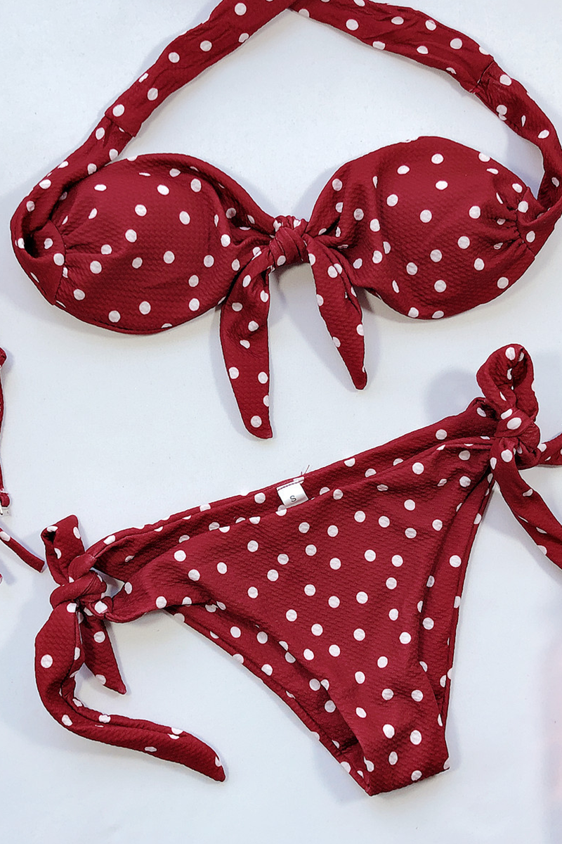 Sexy Dot Patchwork Swimwears(4 Colors)