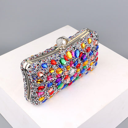 Casual Patchwork Chains Rhinestone Bags(8 Colors)