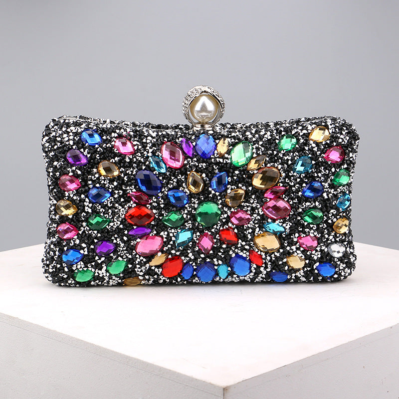 Casual Patchwork Chains Rhinestone Bags(8 Colors)