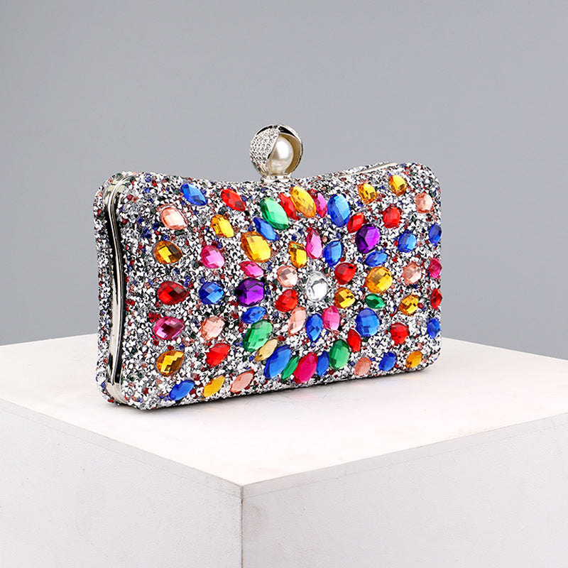 Casual Patchwork Chains Rhinestone Bags(8 Colors)