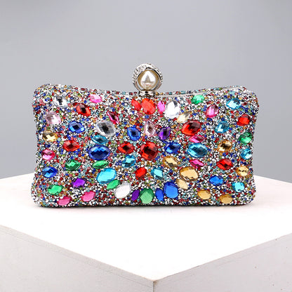 Casual Patchwork Chains Rhinestone Bags(8 Colors)