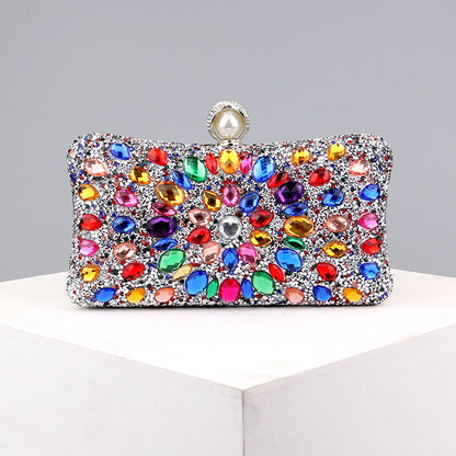 Casual Patchwork Chains Rhinestone Bags(8 Colors)