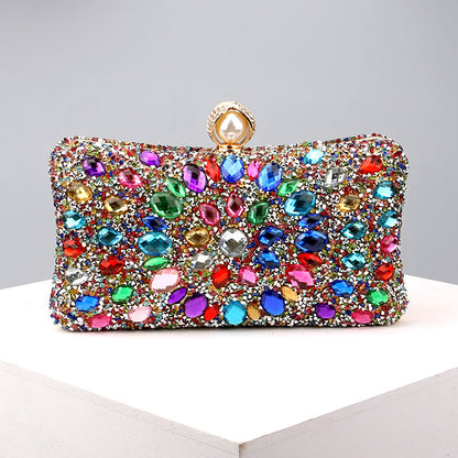 Casual Patchwork Chains Rhinestone Bags(8 Colors)