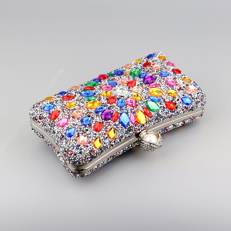 Casual Patchwork Chains Rhinestone Bags(8 Colors)