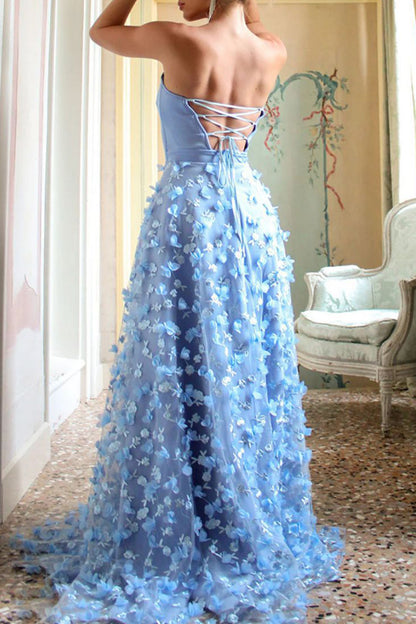 Elegant Solid Frenulum Strapless Evening Dress Dresses(4 Colors)