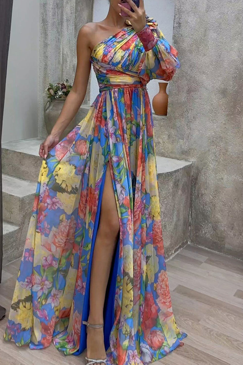 Elegant Floral Slit Evening Dress Dresses(5 Colors) – hotlula