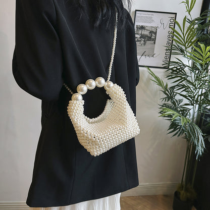 Sweet Daily Solid Patchwork Pearl Bags