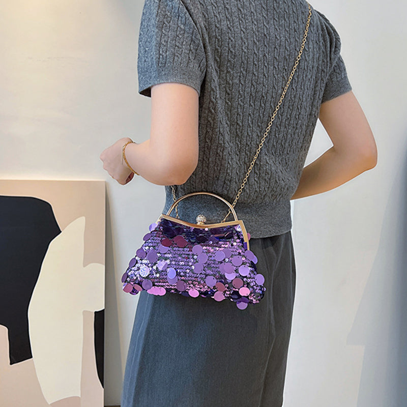 Street Solid Sequins Patchwork Bags(5 Colors)