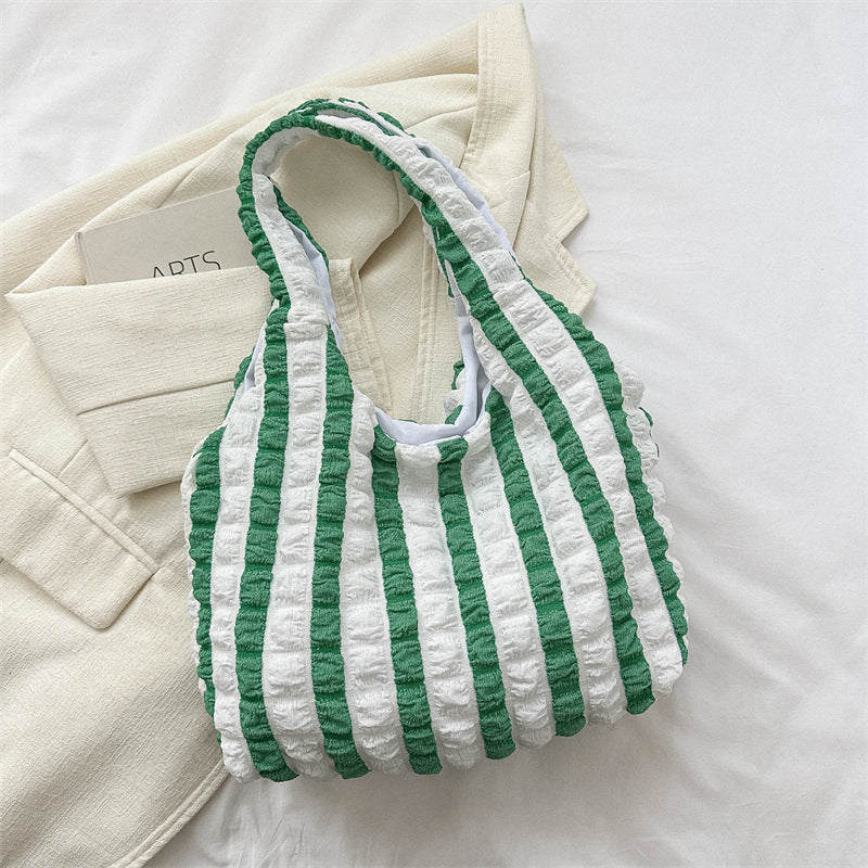 Casual Simplicity Plaid Solid Fold Contrast Bags(7 Colors)