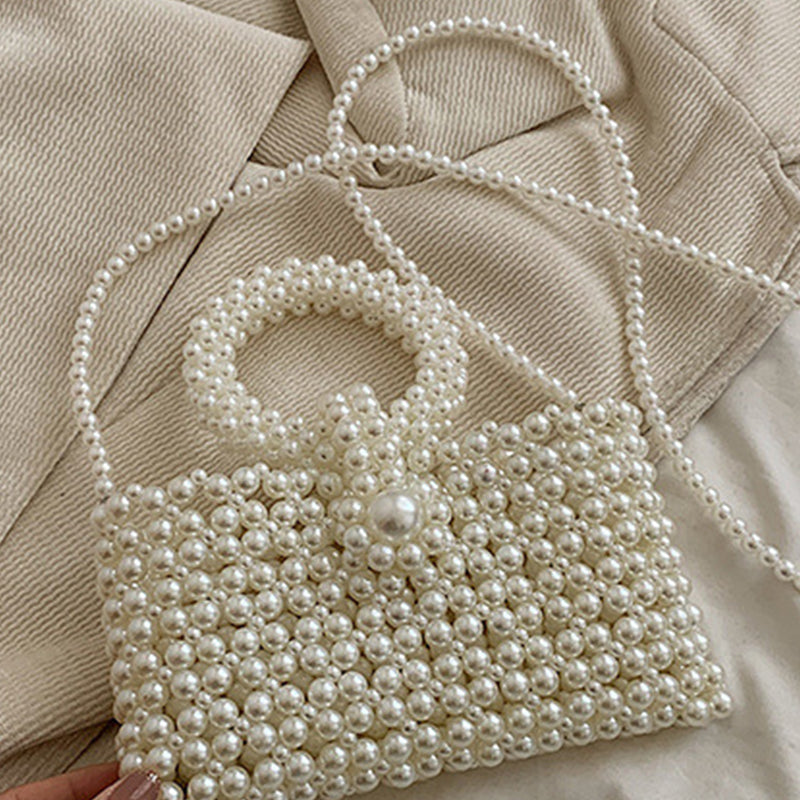 Casual Solid Pearl Weave Bags