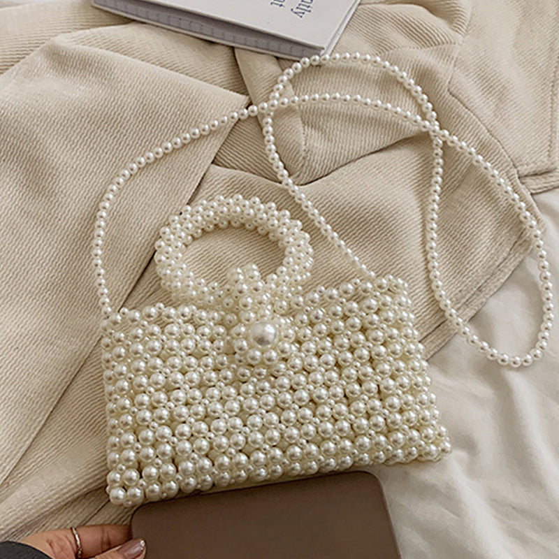 Casual Solid Pearl Weave Bags