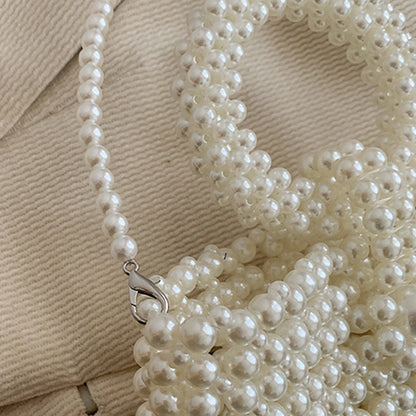 Casual Solid Pearl Weave Bags