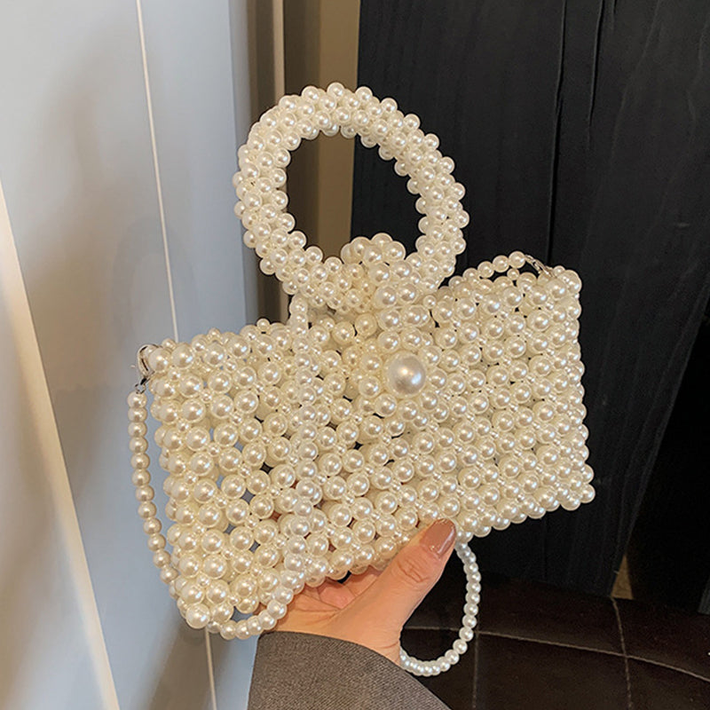 Casual Solid Pearl Weave Bags