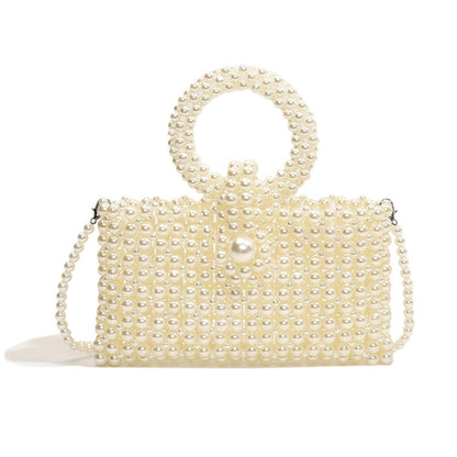 Casual Solid Pearl Weave Bags