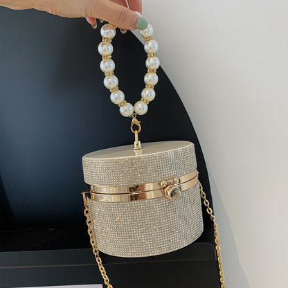 Casual Daily Party Rhinestone Chains Pearls Decor Patchwork Bags(3 Colors)