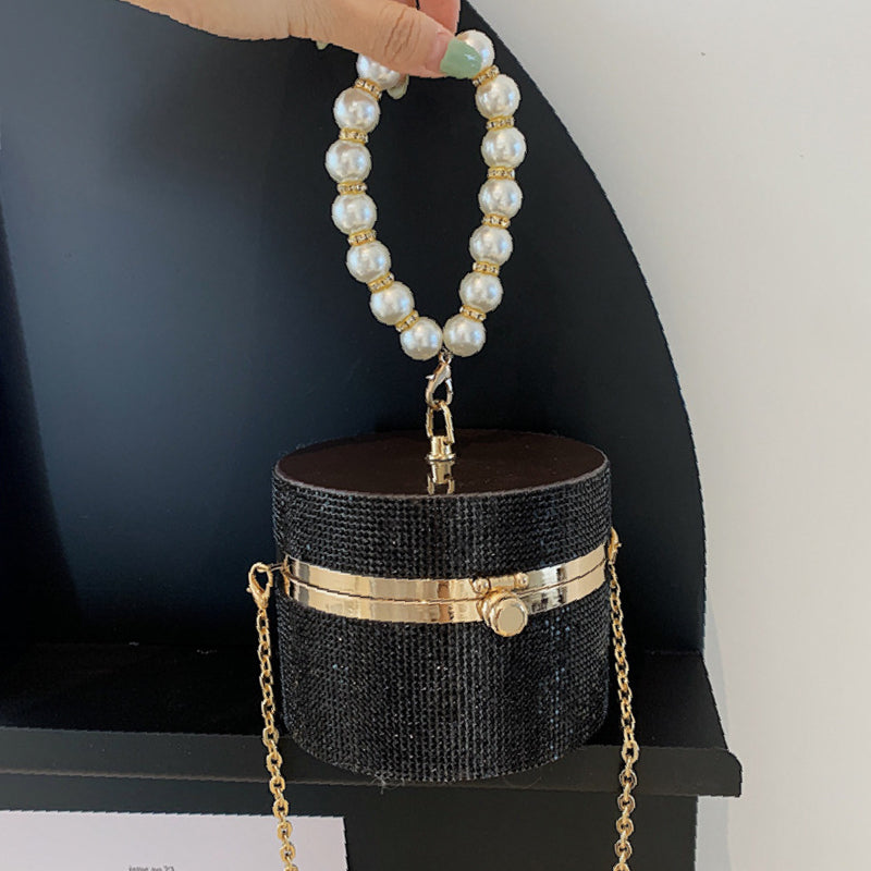 Casual Daily Party Rhinestone Chains Pearls Decor Patchwork Bags(3 Colors)