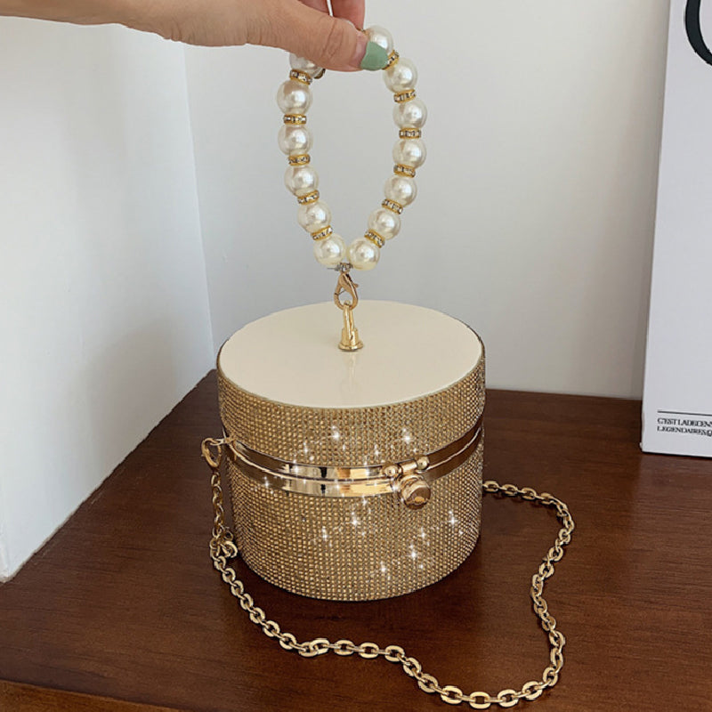 Casual Daily Party Rhinestone Chains Pearls Decor Patchwork Bags(3 Colors)