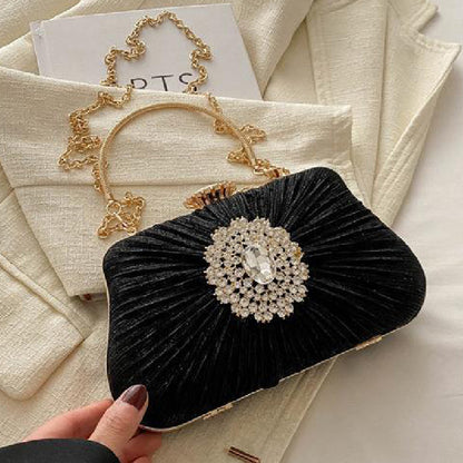 Casual Daily Patchwork Chains Rhinestone Decor Bags(5 Colors)