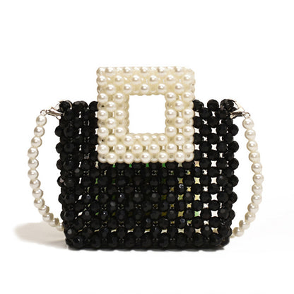 Casual Patchwork Weave Contrast Bags(3 Colors)