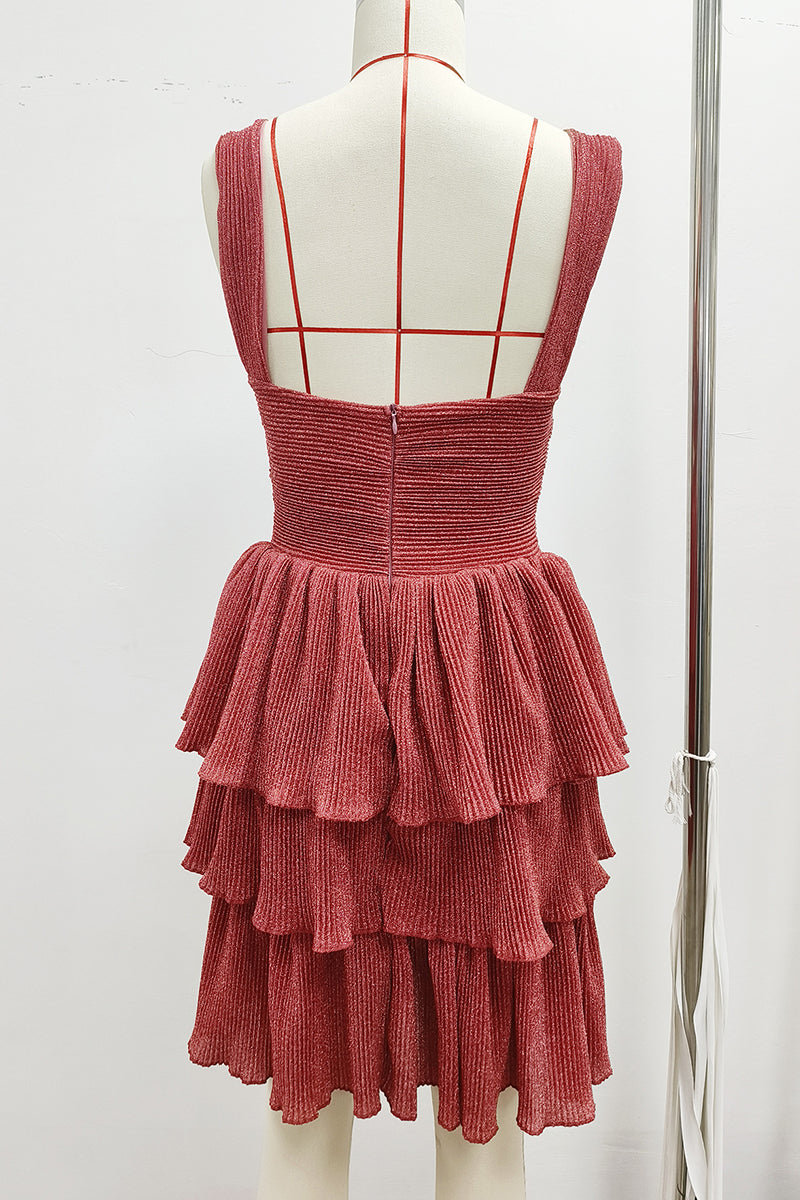 Sexy Patchwork The stars Hollow Out Backless Spaghetti Strap Cake Skirt Dresses