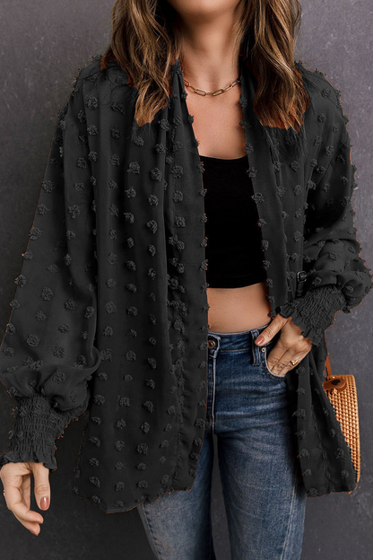 Casual Fur Ball Cardigan Collar Outerwear(3 Colors)