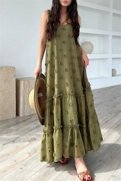 Casual Backless Spaghetti Strap Long Dresses