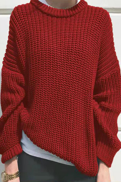 Casual Daily Weave O Neck Sweaters(7 Colors)