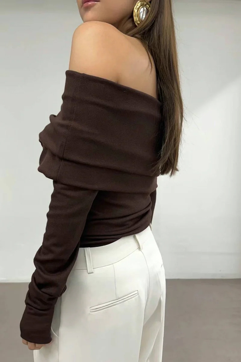 Sexy Ruched Off Shoulder Sweaters(5 Colors)