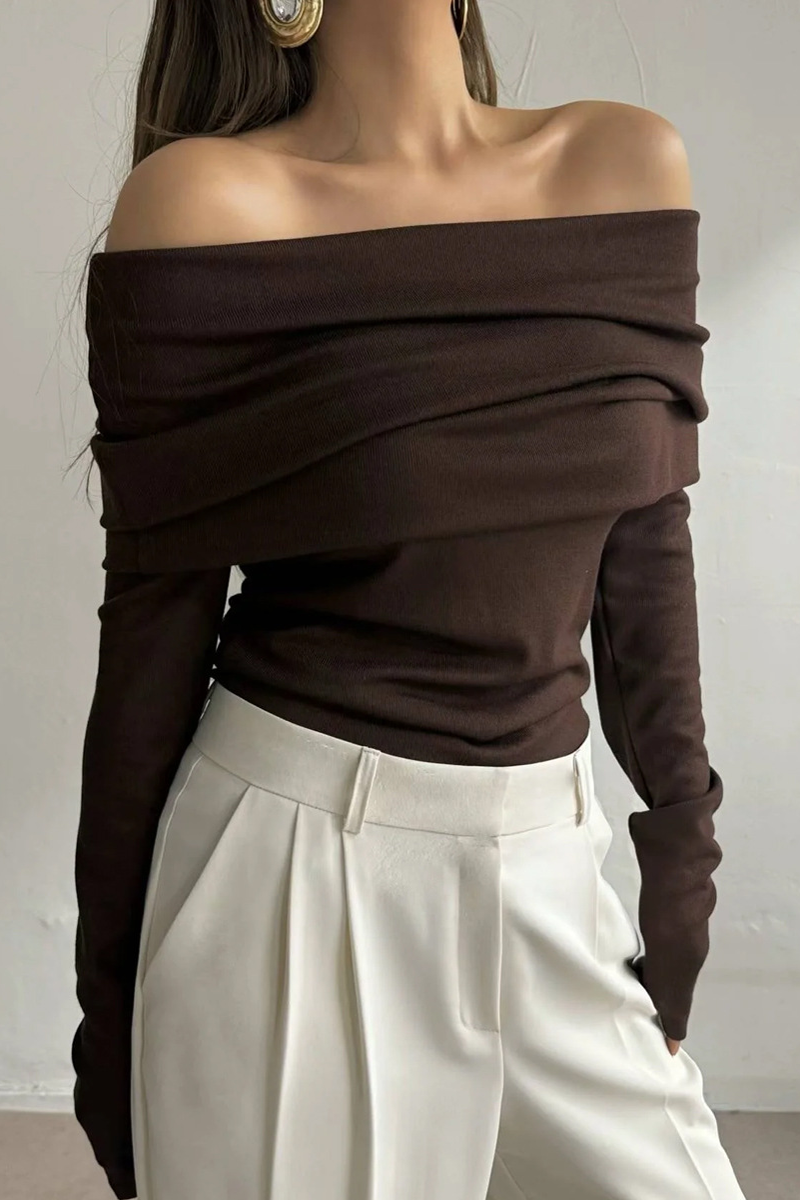 Sexy Ruched Off Shoulder Sweaters(5 Colors)