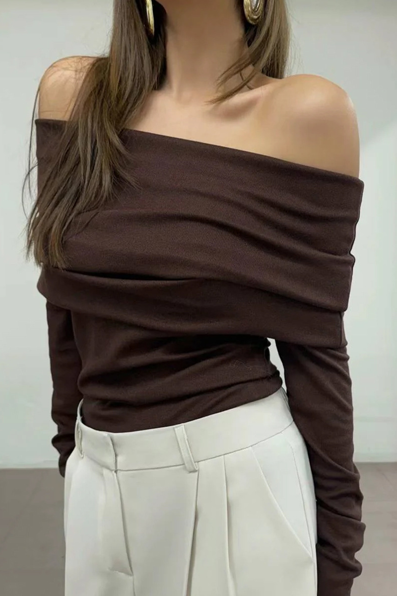 Sexy Ruched Off Shoulder Sweaters(5 Colors)