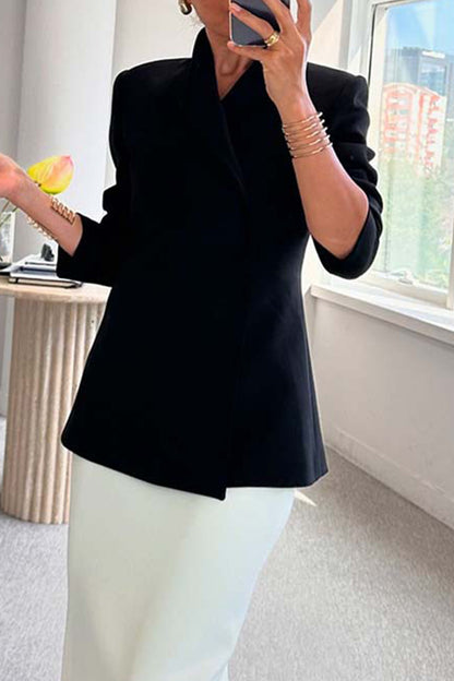 Casual Buttons Turndown Collar Outerwear