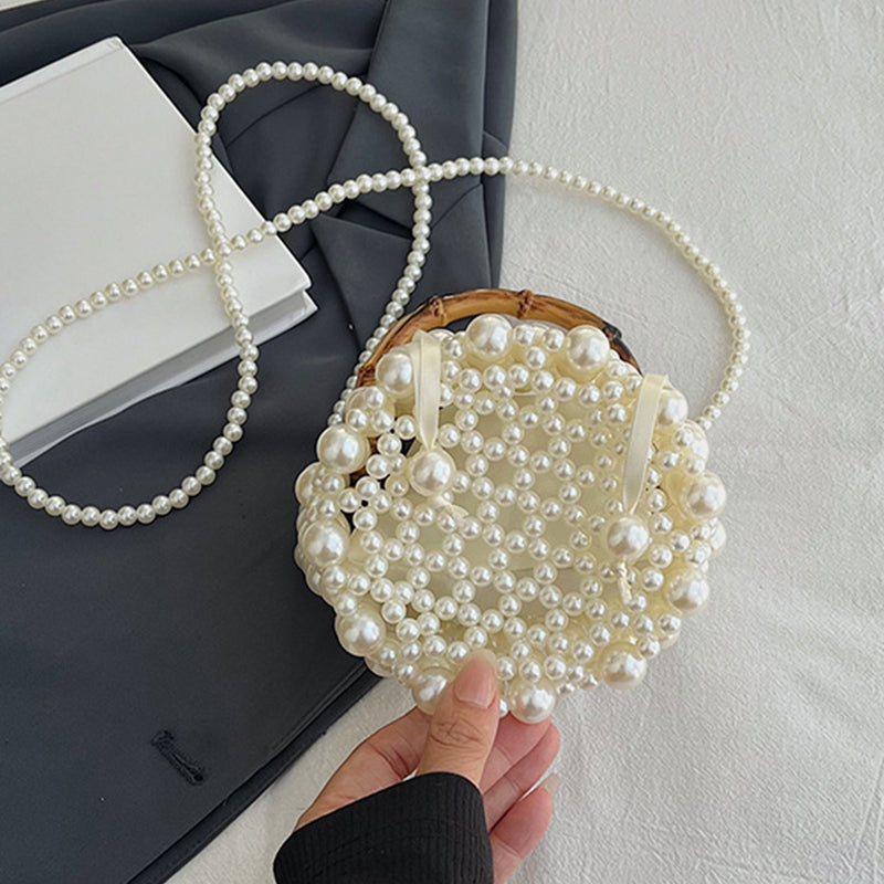 Casual Daily Patchwork Pearls Decor Bags(3 Colors)