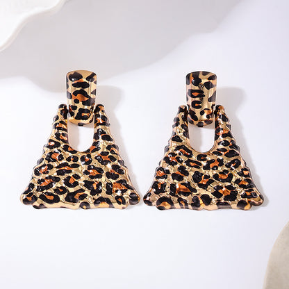 Daily Leopard Print Hollow Out Earrings