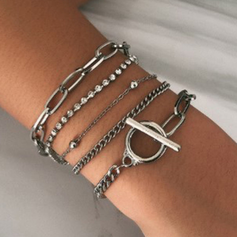 Elegant Patchwork Chains Bracelets