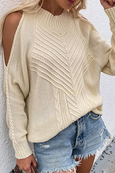 Casual Hollowed Out O Neck Sweaters(6 Colors)