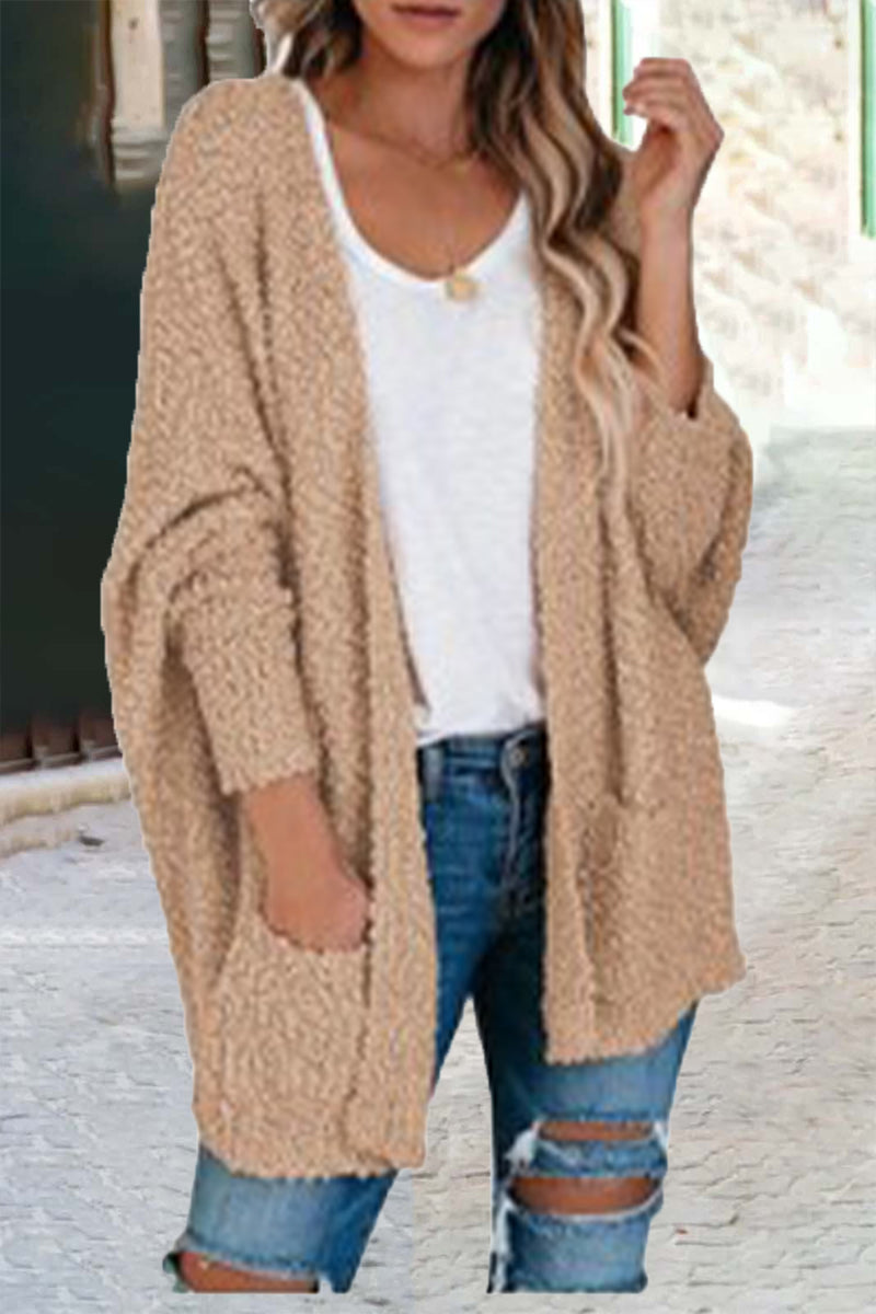 Casual Daily Solid Bat Sleeve Cardigan(6 Colors)