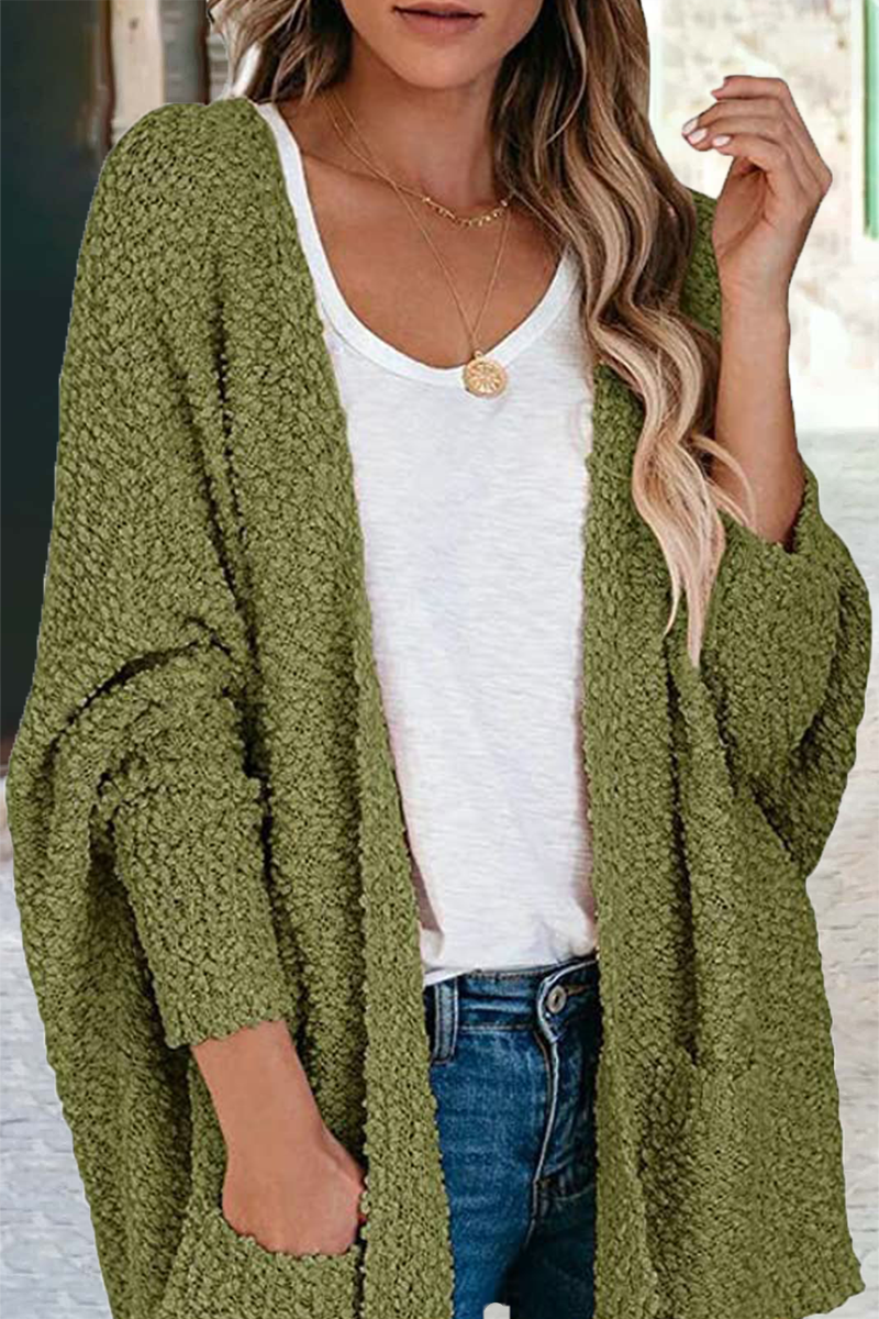 Casual Daily Solid Bat Sleeve Cardigan(6 Colors)