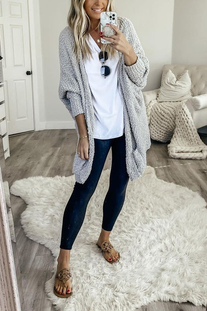 Casual Daily Solid Bat Sleeve Cardigan(6 Colors)