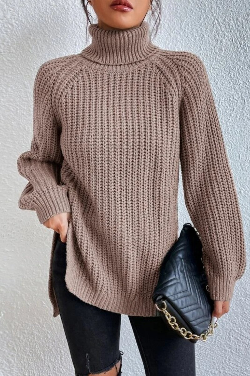 Casual Solid Basic Turtleneck Sweaters(5 Colors)