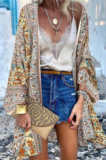 College Print Patchwork Cardigan Collar Outerwear